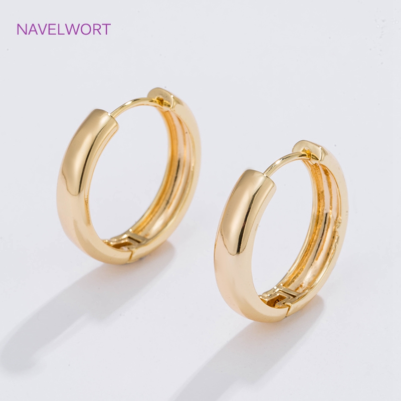 Jewelry Making Hobby - Серьги кольцами 6 размеров, позолоченные круглые