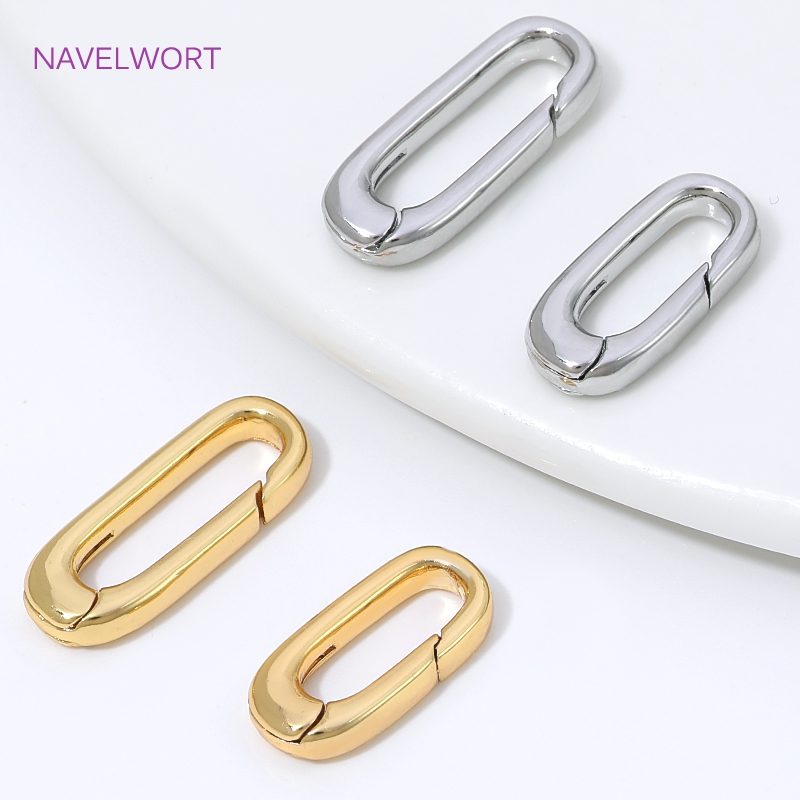 Jewelry Making Hobby - Застежки-карабины​,1/2/4 шт. позолоченные 18-каратным золотом овальные